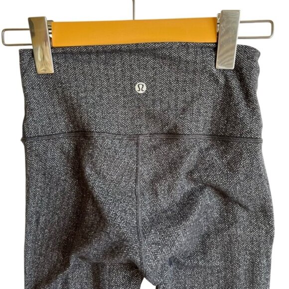 Lululemon Wunder Under Hi-Rise Tight Size 4 *28" Herringbone Grey - Picture 7 of 12